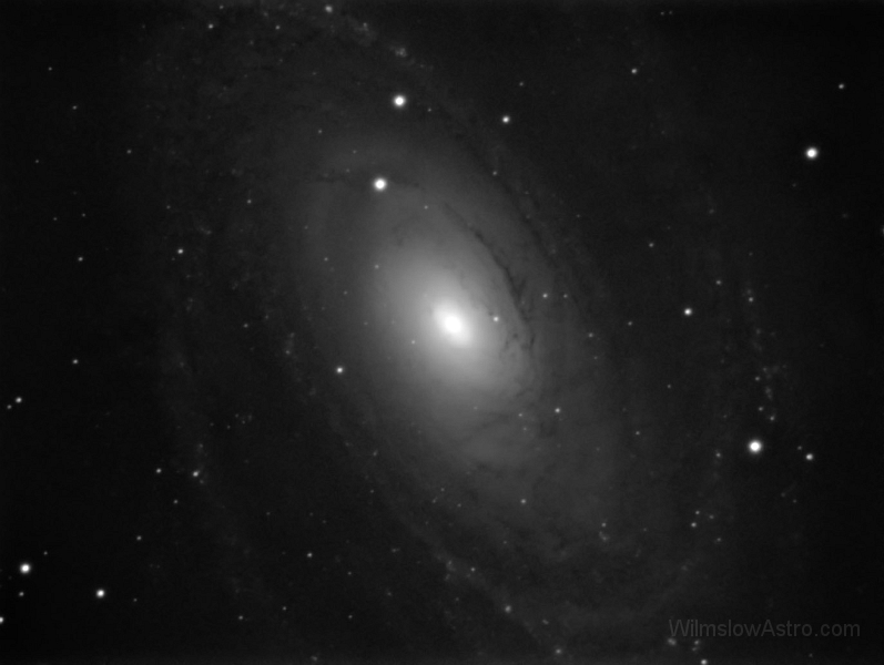 m81_070202.jpg -    Object:   M81     Date:   March 15th 2003     Instrument:   C9.25 SCT     Camera:   SXV-H9     Exposure:   30x 3 minutes     Filters:   None     Comments:   This was going to be an LRGB, but the clouds thought otherwise  