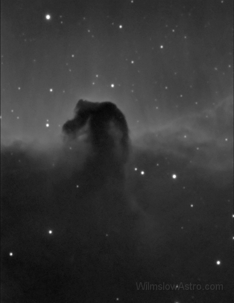 b33_ha_5x_median3_small_060128.jpg -    Object:   B33 - Horsehead     Date:   January 28th 2006     Instrument:   C9.25 SCT     Camera:   SXV-H9 binned 2x2     Exposure:   5x 600 secs     Filters:   Astronomik Ha     Comments:     