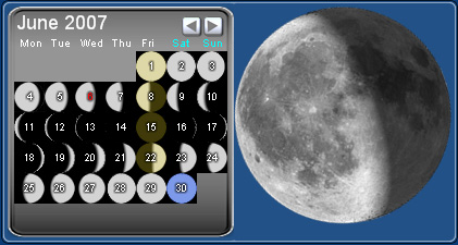 Moon Phase II with calendar