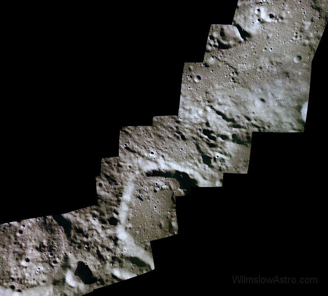 andel-pano2.jpg -    Object:   Apollo 16 Panorama     Date:        Instrument:   Apollo 16 lunar orbiter     Camera:   70mm Hasselblad     Exposure:        Filters:        Comments:   From Apollo 16, Magazine RR Mosaic of images  AS16-120-1961 through AS16-120-1971  Andel region.  