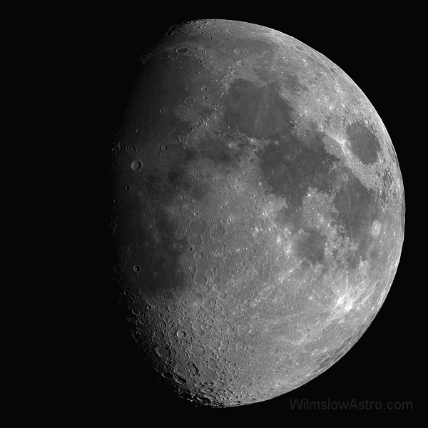 moon_050218.jpg -    Object:   Mosaic     Date:   February 18th 2005     Instrument:   C9.25 SCT     Camera:   SXV-H9     Exposure:        Filters:   Astronomik Ha     Comments:   Mosaic of three frames with Ha filter at native f/10. Each panel stacked from a run of 40 sub-frames.  