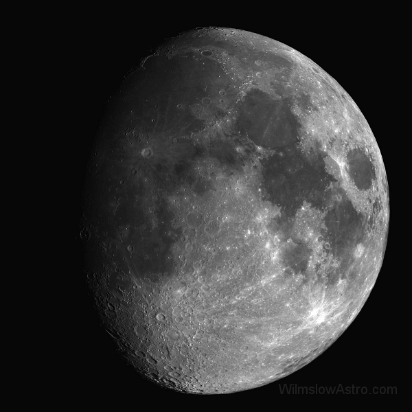 moon_050219.jpg -    Object:   Mosaic     Date:   February 19th 2005     Instrument:   C9.25 SCT     Camera:   SXV-H9     Exposure:        Filters:   Astronomik Ha     Comments:   Mosaic of three frames with Ha filter at native f/10. Each panel stacked from a run of 40 sub-frames.  