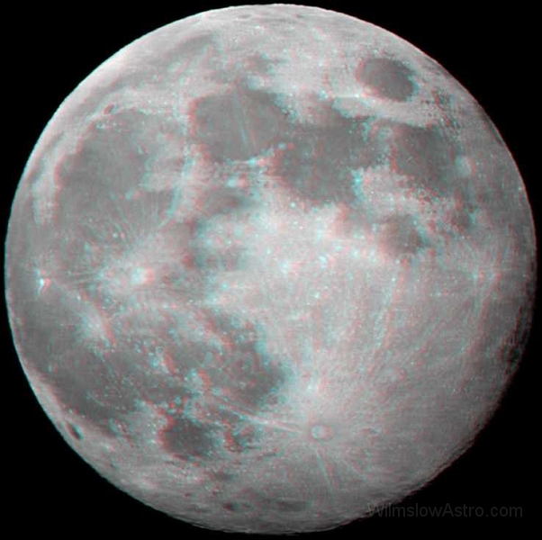 moon_test2-3d.jpg -    Object:   3D Moon     Date:   April 8th 2001     Instrument:   ETX90-EC     Camera:   Nikon CP880     Exposure:        Filters:        Comments:   I used a beta of  PlanetWarp v2  to rotate this lunar image 2 degrees and then assigned each of the images to red and blue/green. I've never made a 3D image before, but the effect is there! The image I used is the first one on this page, taken with the ETX-90.  